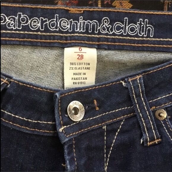 Paper Denim & Cloth Jeans Straight Leg Ankle Size 6 - Picture 5 of 7